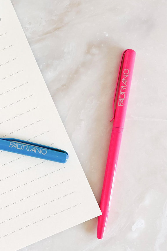 Kugelschreiber schlank Slim pen pink mit schwarzer Tinte Nachfüllbar