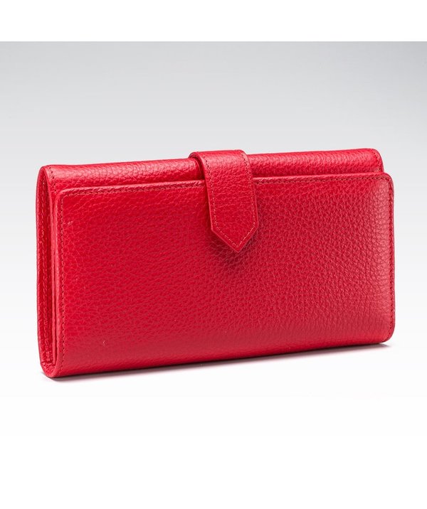 Luxus Damen Portemonnaie aus Kalbsleder rot Sofia FABRIANO