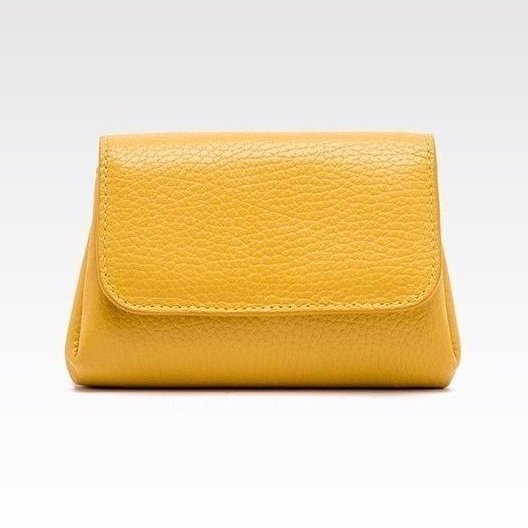 Luxus Damen Portemonnaie aus Kalbsleder FABRIANO gelb ANITA