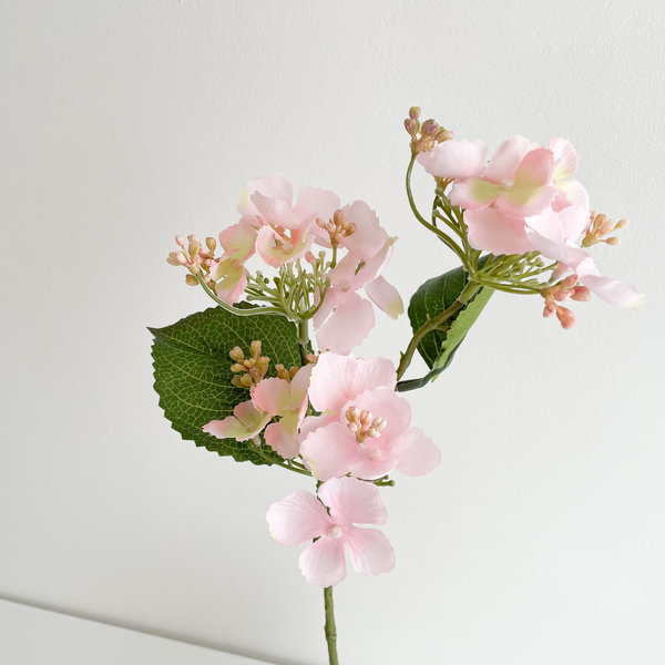 Künstlicher Hortensienrispen-Zweig rosé - 48 cm